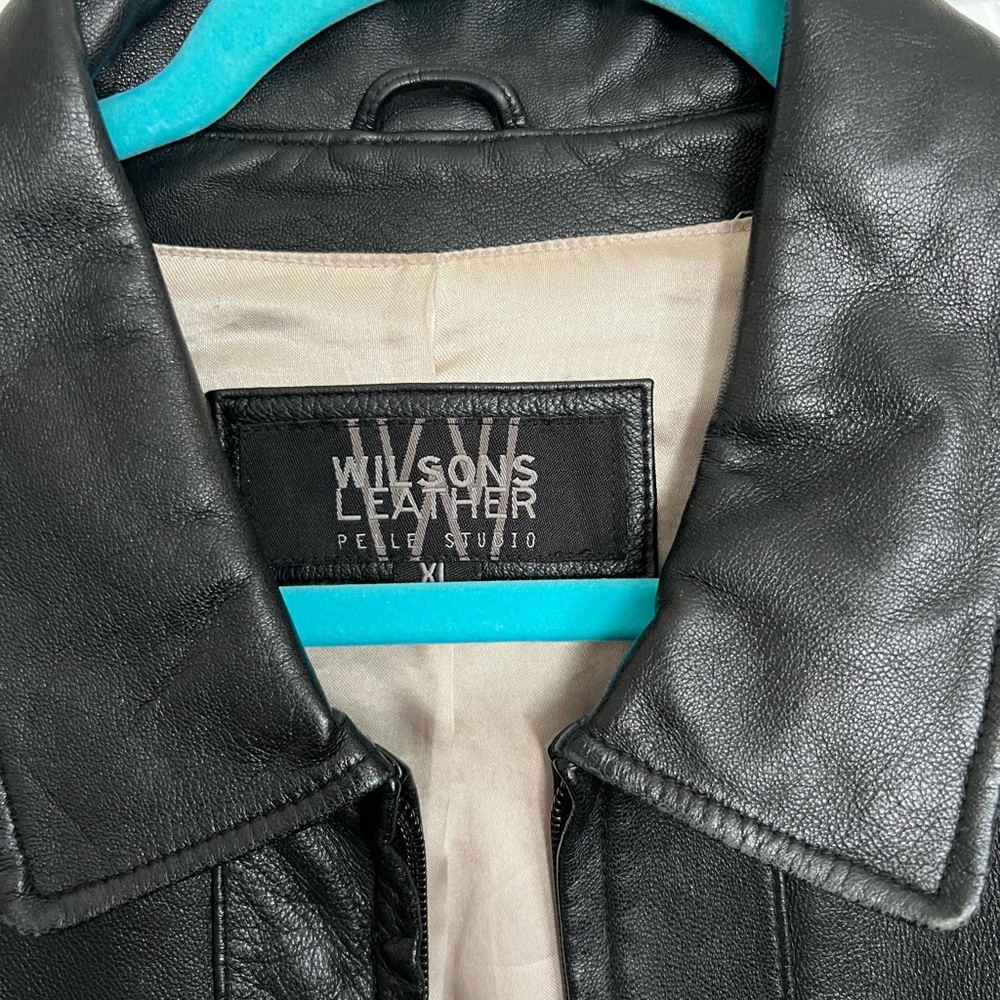 Wilsons Leather Sleek Black Jacket - Picture 6 of 8